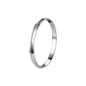 Platinum Kada with a raised Center with Unique Texture for Men JL PTB 765   Jewelove.US