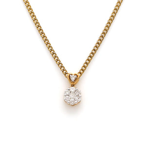 Solitaire-look 14K Gold with Diamonds Pressure Setting Pendant by Jewelove   Jewelove