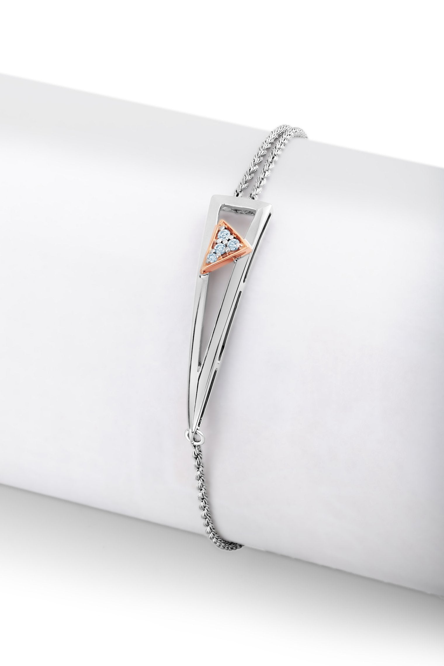 Designer Platinum Evara Rose Gold Diamond Bracelet for Women JL PTB 759