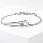 Load image into Gallery viewer, Designer Platinum Evara Rose Gold Diamond Bracelet for Women JL PTB 759
