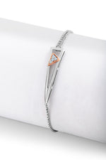 Load image into Gallery viewer, Designer Platinum Evara Rose Gold Diamond Bracelet for Women JL PTB 759
