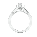 Load image into Gallery viewer, Customised 20-pointer Designer Platinum Solitaire Ring with Halo &amp; Designer Shank JL PT 677-A
