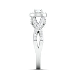 Load image into Gallery viewer, Customised 20-pointer Designer Platinum Solitaire Ring with Halo &amp; Designer Shank JL PT 677-A
