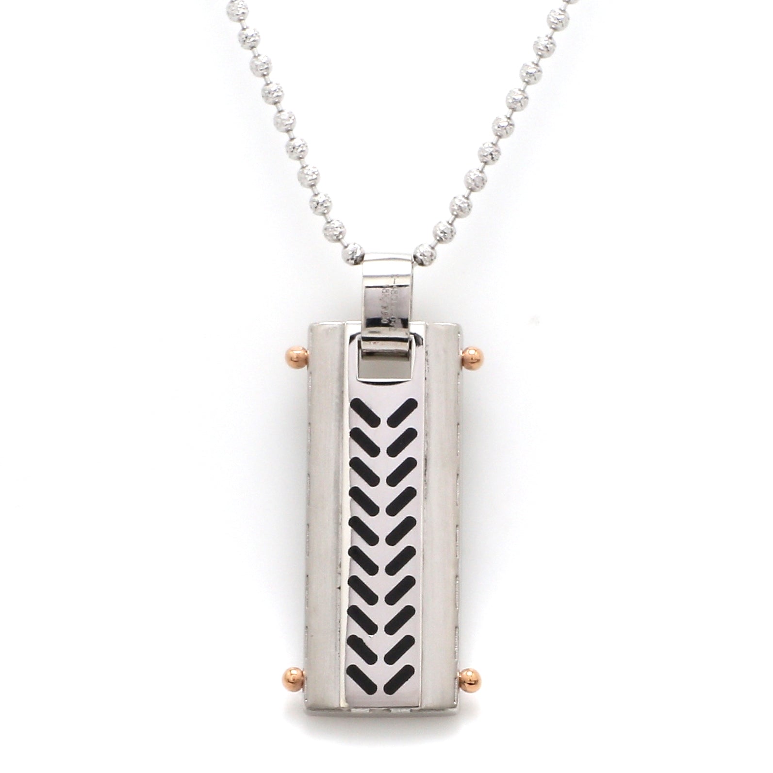 Men of Platinum | Arrow Pendant for Men with a Touch of Rose Gold JL PT P 192   Jewelove.US