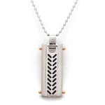 Load image into Gallery viewer, Men of Platinum | Arrow Pendant for Men with a Touch of Rose Gold JL PT P 192
