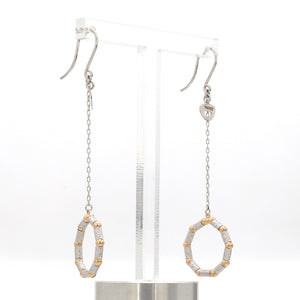 Japanese Platinum Earrings with Rose Gold for Women JL PT E 280   Jewelove.US