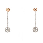 Load image into Gallery viewer, Evara Platinum Rose Gold Earrings for Women JL PT E 254   Jewelove.US
