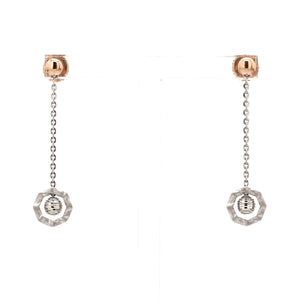 Evara Platinum Rose Gold Earrings for Women JL PT E 254   Jewelove.US