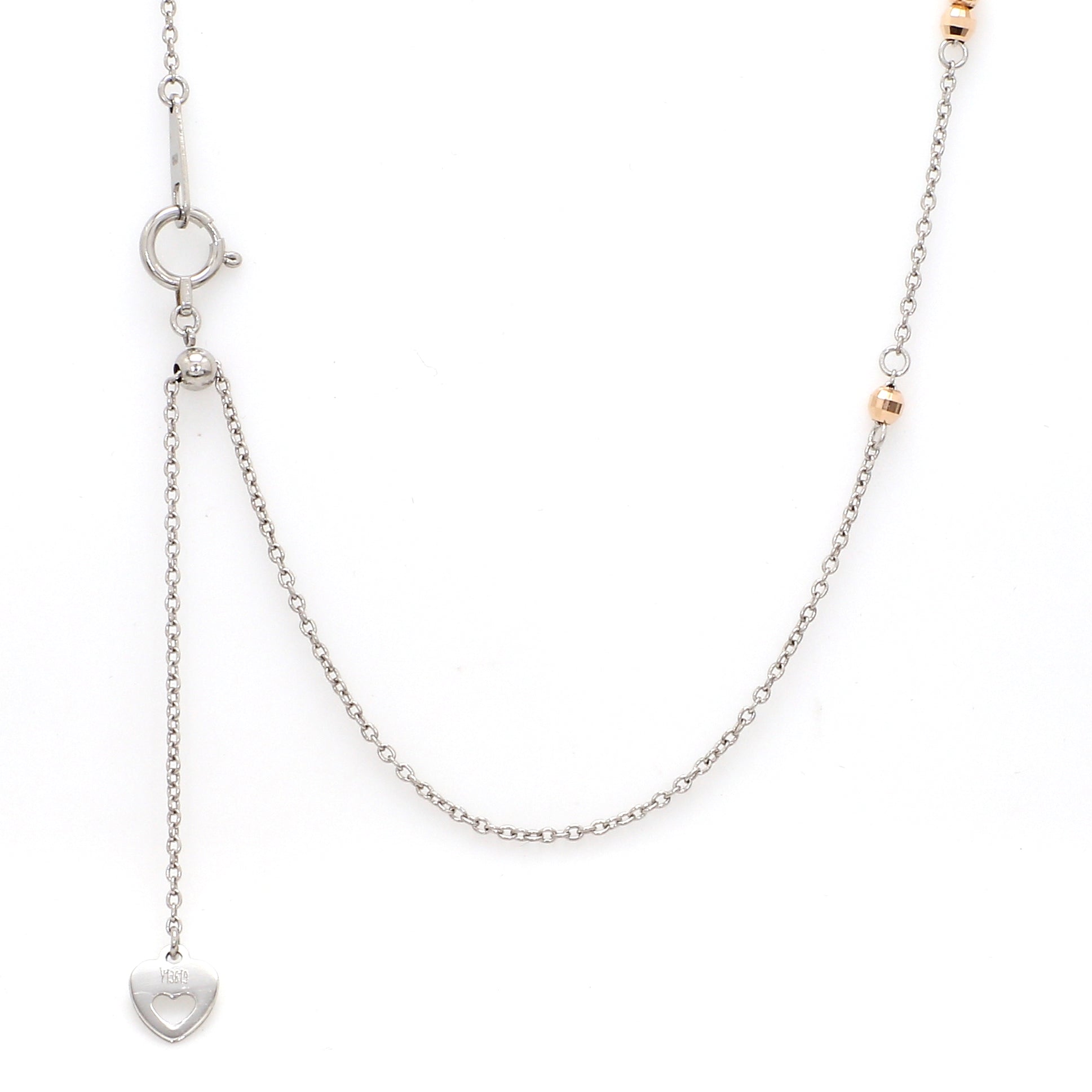 Japanese Plain Platinum Rose Gold Chain for Women JL PT CH 1053