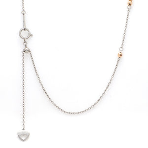 Japanese Plain Platinum Rose Gold Chain for Women JL PT CH 1053   Jewelove.US