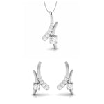 Load image into Gallery viewer, Platinum with Diamond Pendant Set for Women JL PT P 2430

