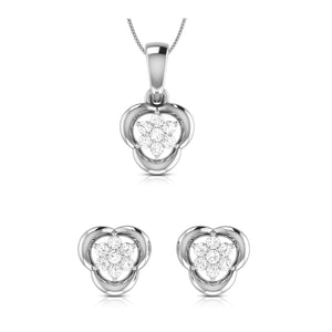 Platinum with Diamond Pendant Set for Women JL PT P 2435