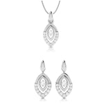 Load image into Gallery viewer, Platinum with Diamond Pendant Set for Women JL PT P 2433
