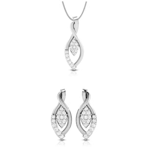 Beautiful Platinum with Diamond Pendant Set for Women JL PT P 2427  Pendant-Set Jewelove.US