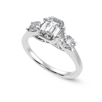 Load image into Gallery viewer, 30-Pointer Emerald Cut Solitaire Diamond Accents Platinum Ring JL PT 1232   Jewelove.US
