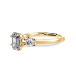 Load image into Gallery viewer, 50cts. Emerald Cut Solitaire Diamond Accents 18K Yellow Gold Ring JL AU 1232Y-A   Jewelove.US
