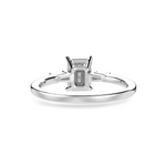 Load image into Gallery viewer, 30-Pointer Emerald Cut Solitaire Baguette Diamond Accents Platinum Ring JL PT 1124   Jewelove.US
