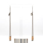 Load image into Gallery viewer, Japanese Designer Platinum Long Earrings with Rose Gold for Women JL PT E 282   Jewelove.US
