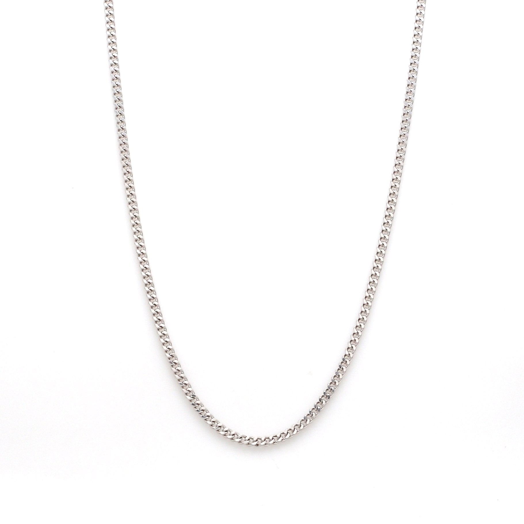 1.8mm Platinum Curb Chain Uni-sex JL PT CH 982