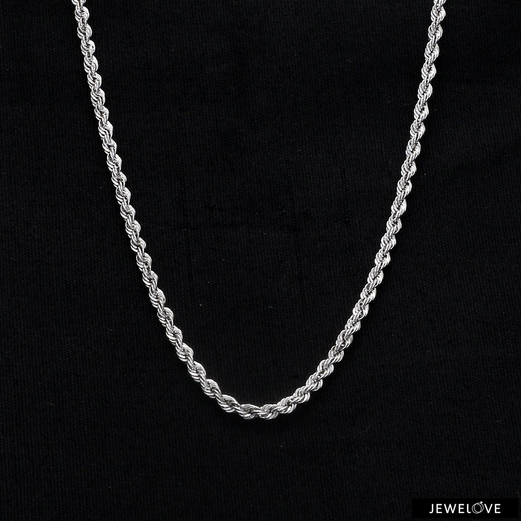 2.3mm Cordell Platinum Rope Chain JL PT CH 903   Jewelove.US