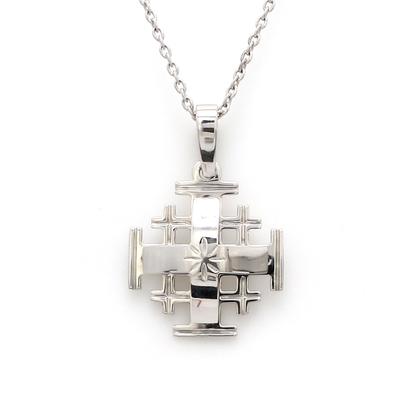 Platinum Jerusalem Cross Pendant JL PT P 304   Jewelove.US