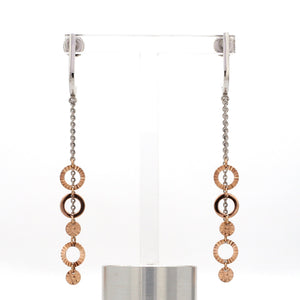Designer Plain Platinum & Rose Gold Earrings JL PT E 764   Jewelove.US