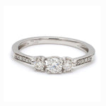 Load image into Gallery viewer, 0.20 cts. Platinum Solitaire Engagement Ring with Diamond Accents JL PT 327   Jewelove
