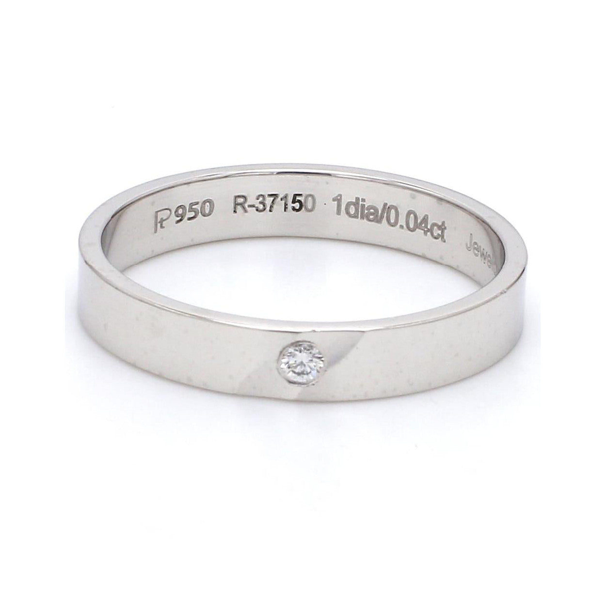 Platinum Engagement Rings with Small Single Diamonds JL PT 122