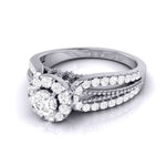 Load image into Gallery viewer, 15-Pointer Designer Platinum Diamond Engagement Ring JL PT G-102-A
