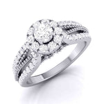 Load image into Gallery viewer, 15-Pointer Designer Platinum Diamond Engagement Ring JL PT G-102-A
