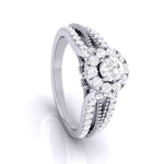 Load image into Gallery viewer, 15-Pointer Designer Platinum Diamond Engagement Ring JL PT G-102-A

