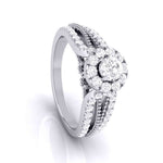 Load image into Gallery viewer, 20 Pointer Designer Platinum Diamond Engagement Ring JL PT G 102-A   Jewelove.US
