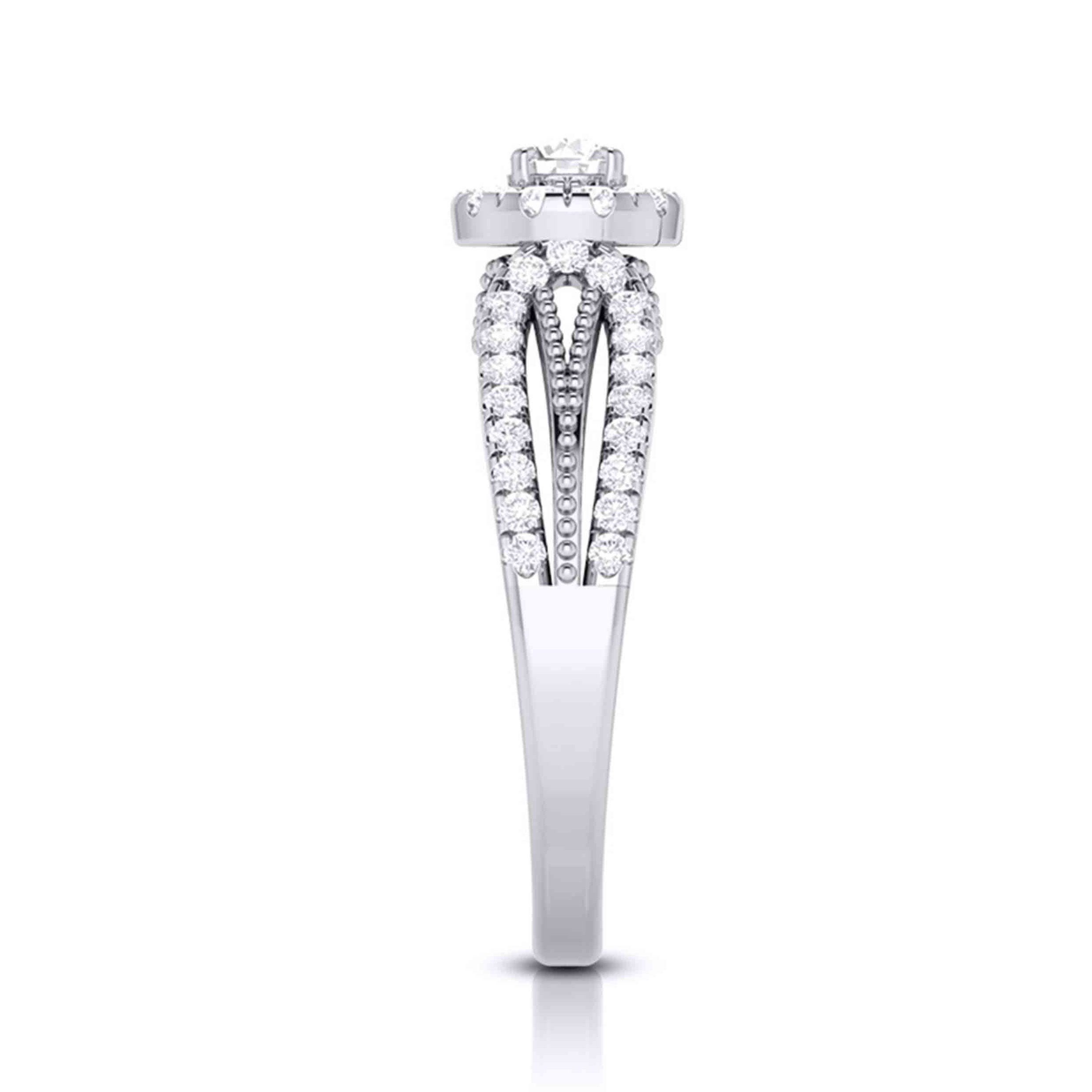 15-Pointer Designer Platinum Diamond Engagement Ring JL PT G-102-A