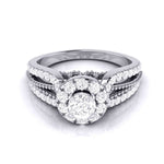 Load image into Gallery viewer, 15-Pointer Designer Platinum Diamond Engagement Ring JL PT G-102-A
