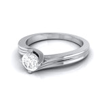 Load image into Gallery viewer, Curvy 0.40 cts. Platinum Solitaire Engagement Ring for Women JL PT G-124
