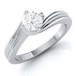 Load image into Gallery viewer, Curvy 0.40 cts. Platinum Solitaire Engagement Ring for Women JL PT G-124
