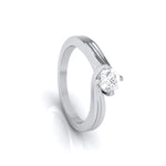 Load image into Gallery viewer, Curvy 0.40 cts. Platinum Solitaire Engagement Ring for Women JL PT G-124
