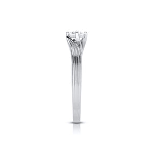 Curvy 0.40 cts. Platinum Solitaire Engagement Ring for Women JL PT G-124