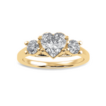 Load image into Gallery viewer, 50-Pointer Heart Cut Solitaire Diamond Accents 18K Yellow Gold Ring JL AU 1233Y-A   Jewelove.US
