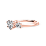 Load image into Gallery viewer, 50-Pointer Heart Cut Solitaire Diamond Accents 18K Rose Gold Ring JL AU 1233R-A   Jewelove.US
