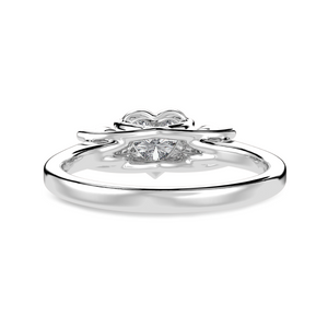 70-Pointer Heart Cut Solitaire Diamond Accents Platinum Ring JL PT 1233-B   Jewelove.US