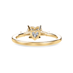 Load image into Gallery viewer, 70-Pointer Heart Cut Solitaire with Diamond Baguette 18K Yellow Gold Ring JL AU 1225Y-B   Jewelove.US
