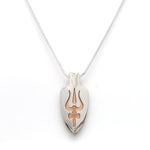 Load image into Gallery viewer, Platinum + Rose Gold Shiv Ji Trishul Pendant JL PT Trishul
