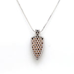 Load image into Gallery viewer, Platinum + Rose Gold Shiv Ji Trishul Pendant JL PT Trishul
