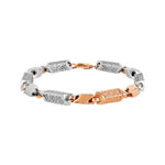 Load image into Gallery viewer, Platinum and Rose Gold Bracelet for Men JL PTB 838
