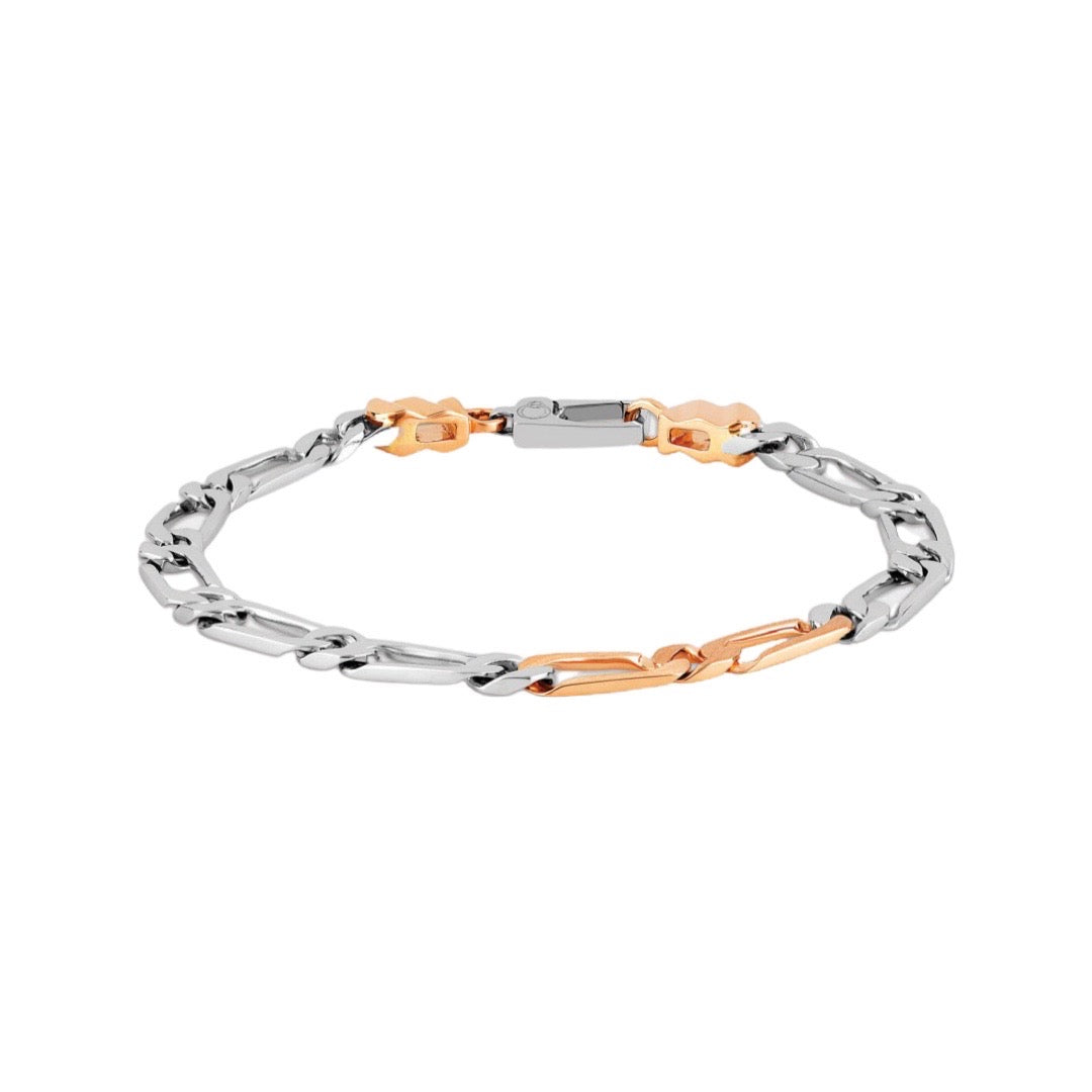 Platinum and Rose Gold Bracelet for Men JL PTB 842
