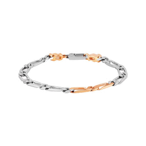 Platinum and Rose Gold Bracelet for Men JL PTB 842   Jewelove.US