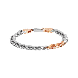 Platinum and Rose Gold Bracelet for Men JL PTB 832   Jewelove.US