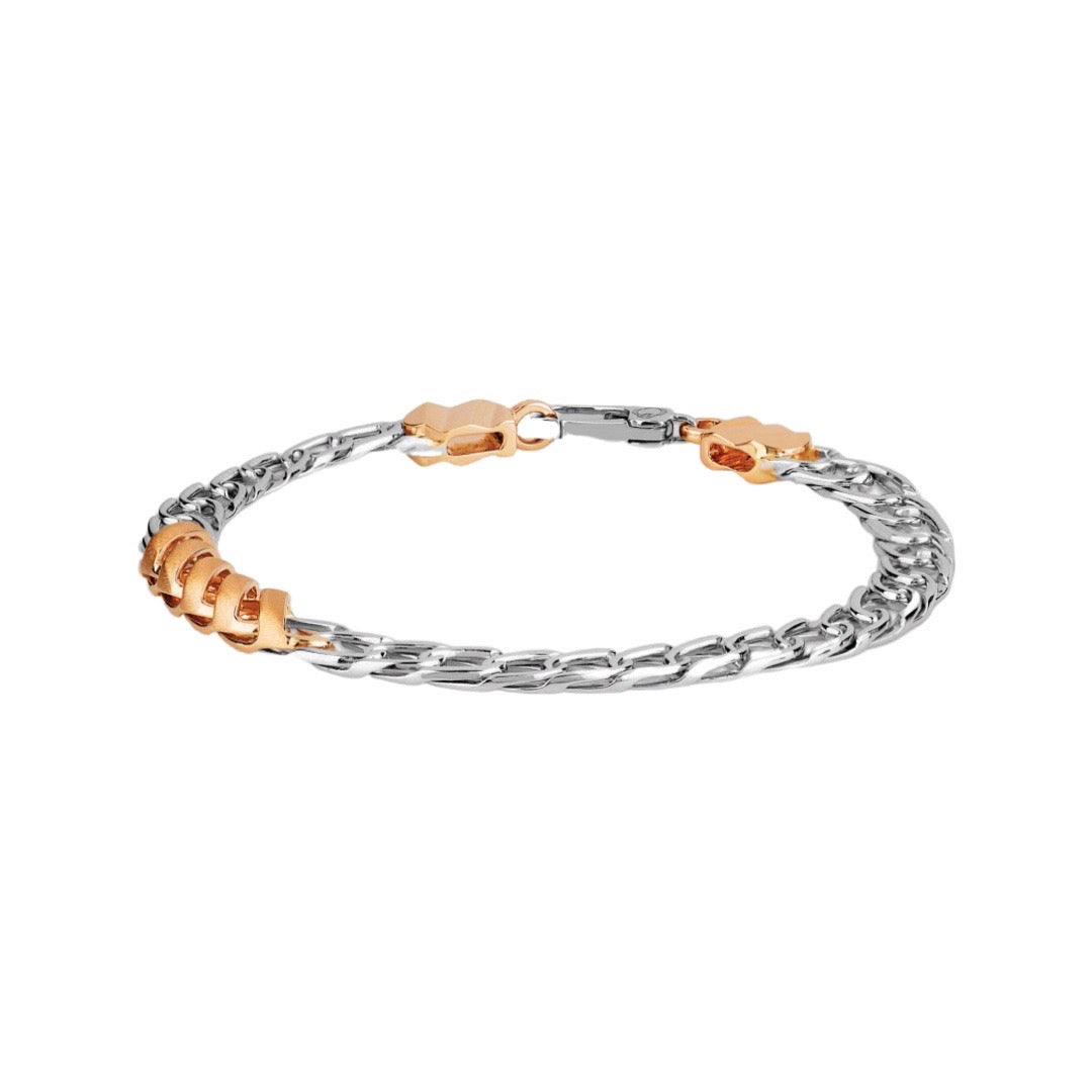 Platinum and Rose Gold Bracelet for Men JL PTB 833