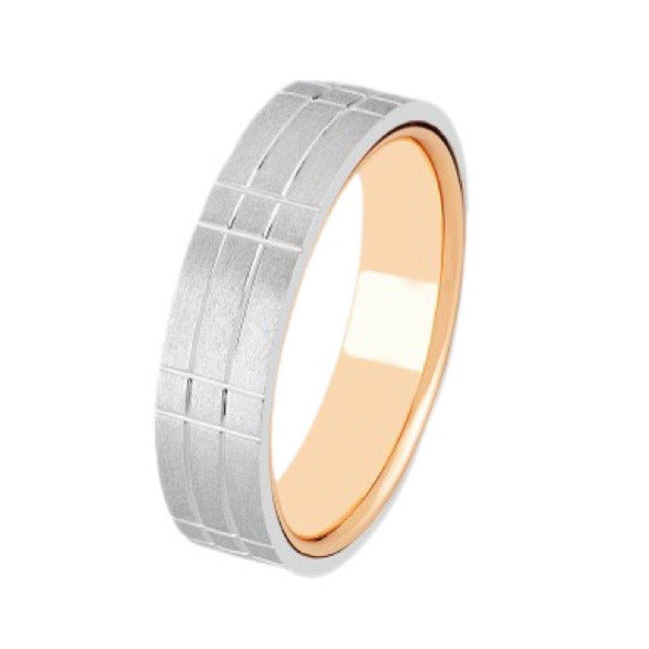 Platinum Rose Gold Ring for Men JL PT 1101